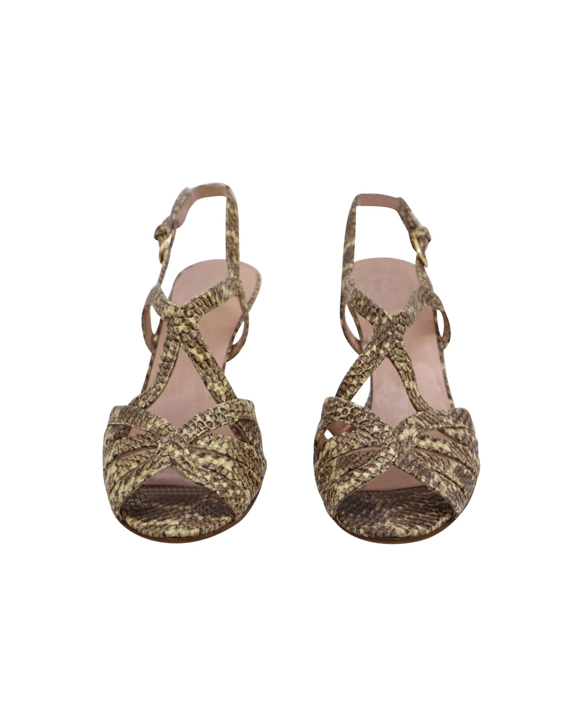 Sandalias de cuero multicolor