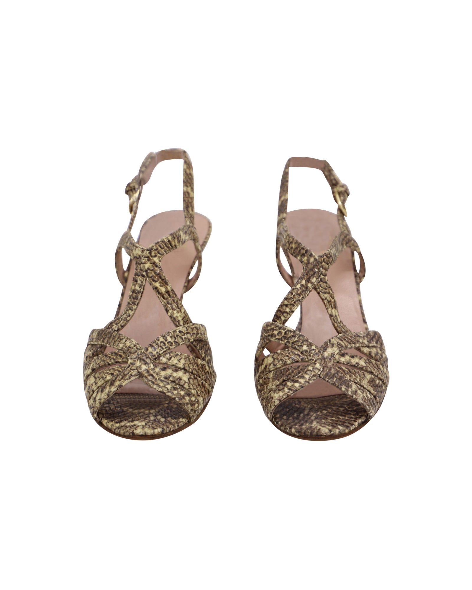 Sandalias de cuero multicolor