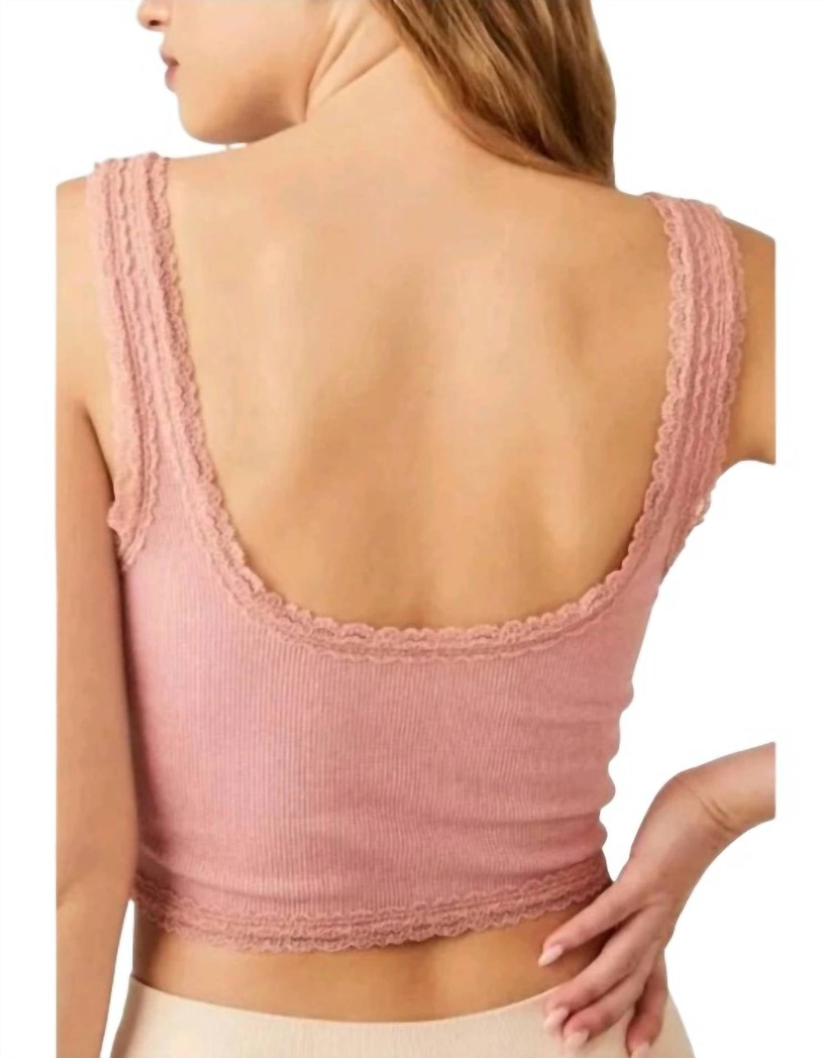Camiseta sin mangas color rosado
