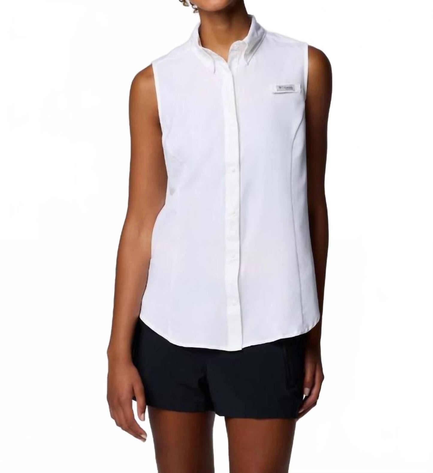 Camisa sin mangas color blanco