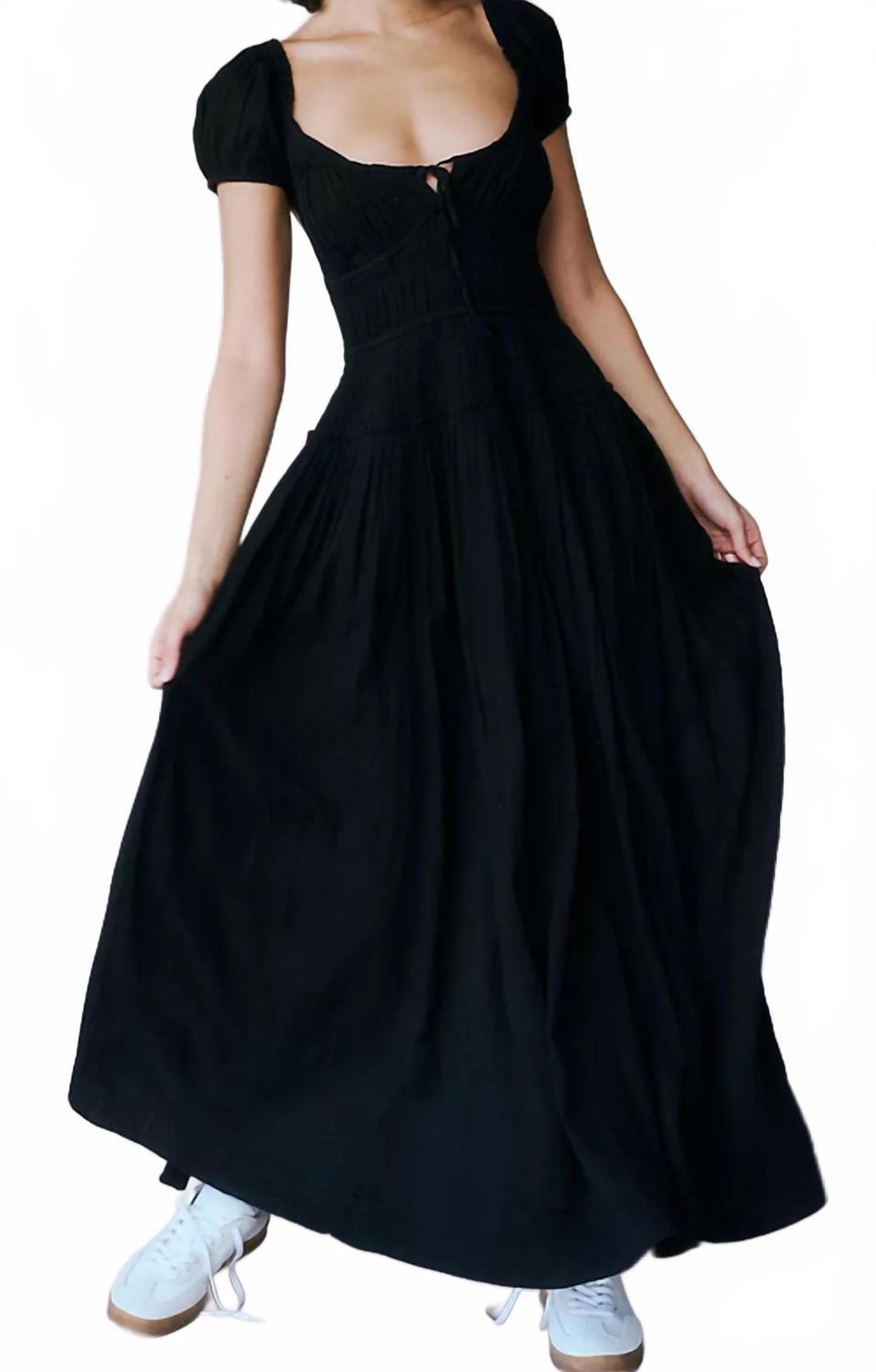 Vestido midi color negro