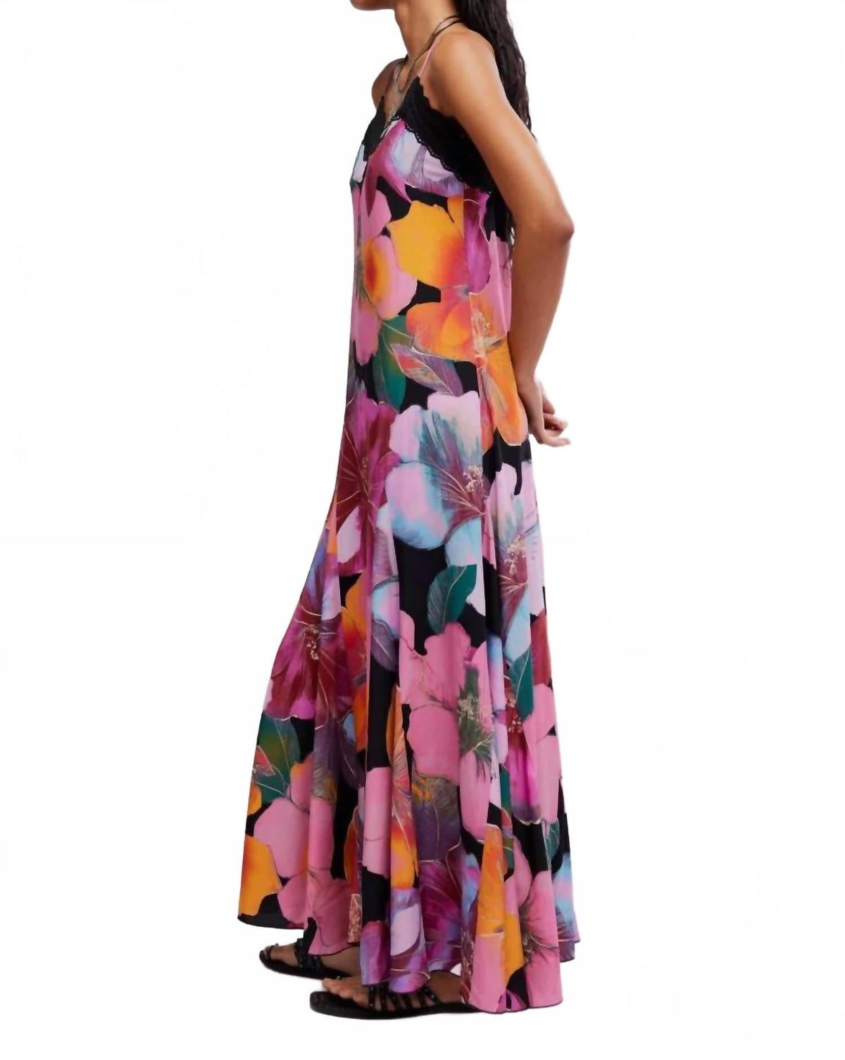 Vestido largo multicolor