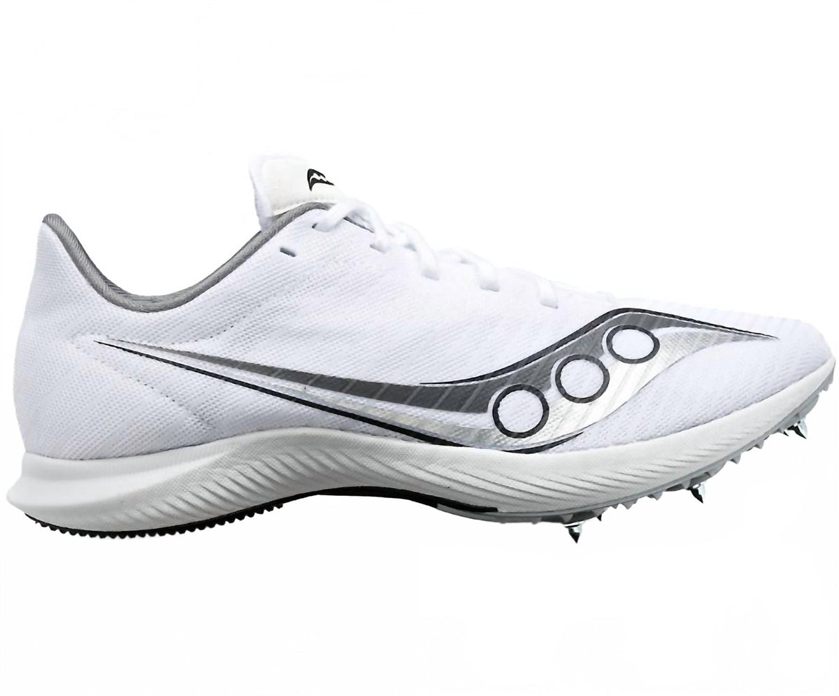 Zapatos de hombre color blanco y plateado