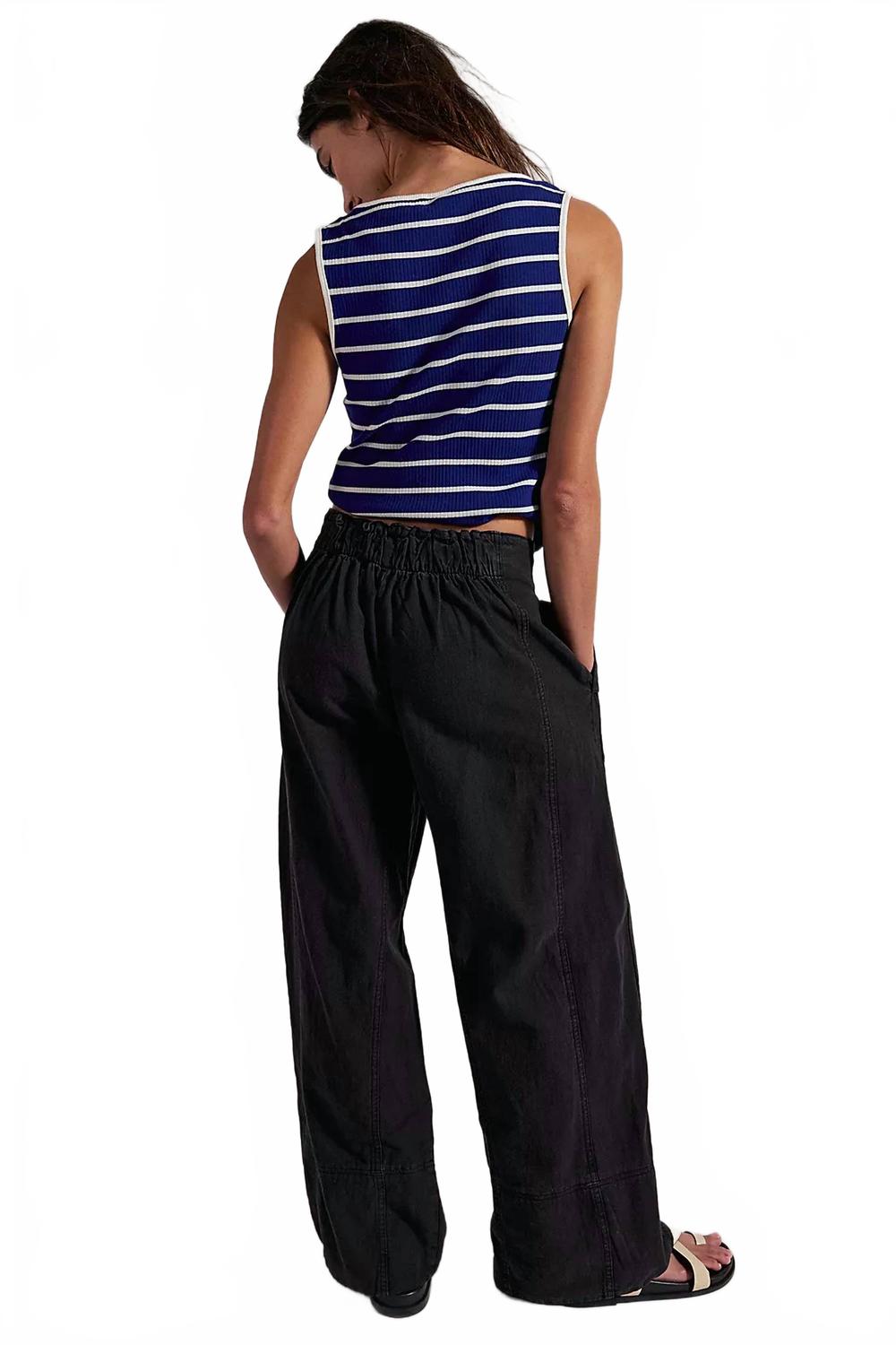 Pantalón de lino color negro