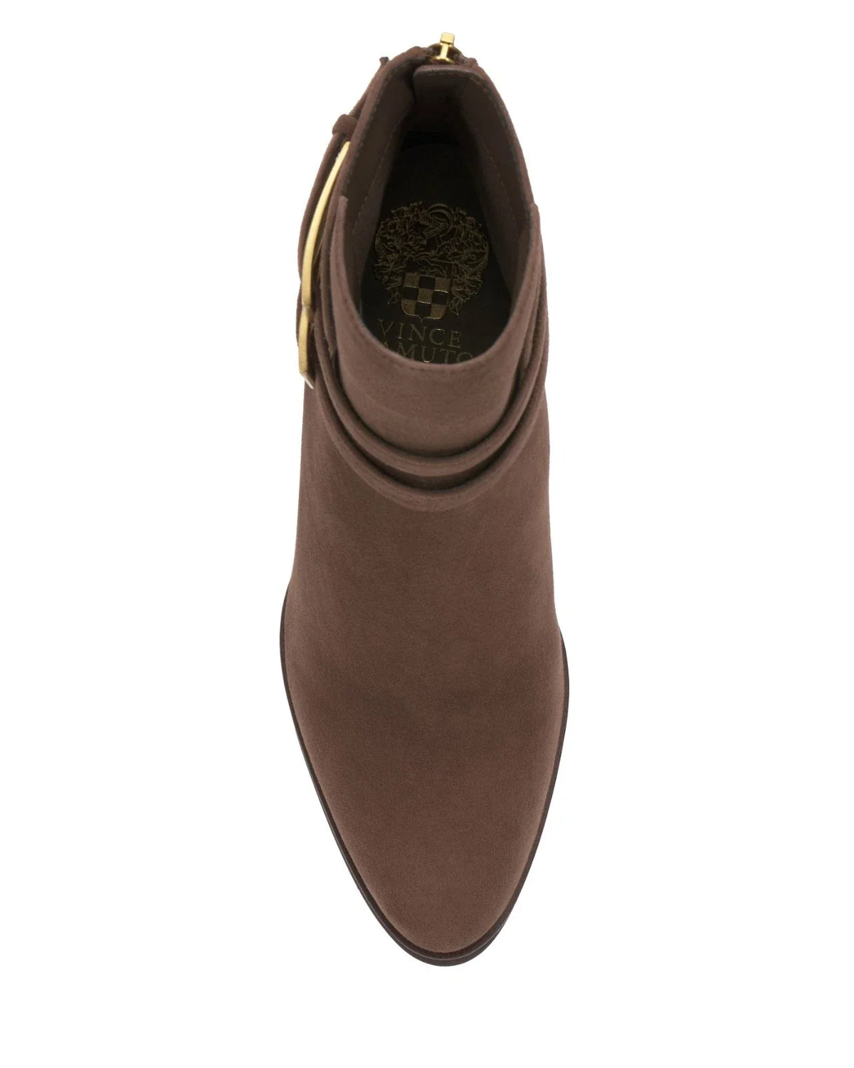Botines de mujer de gamuza color taupe