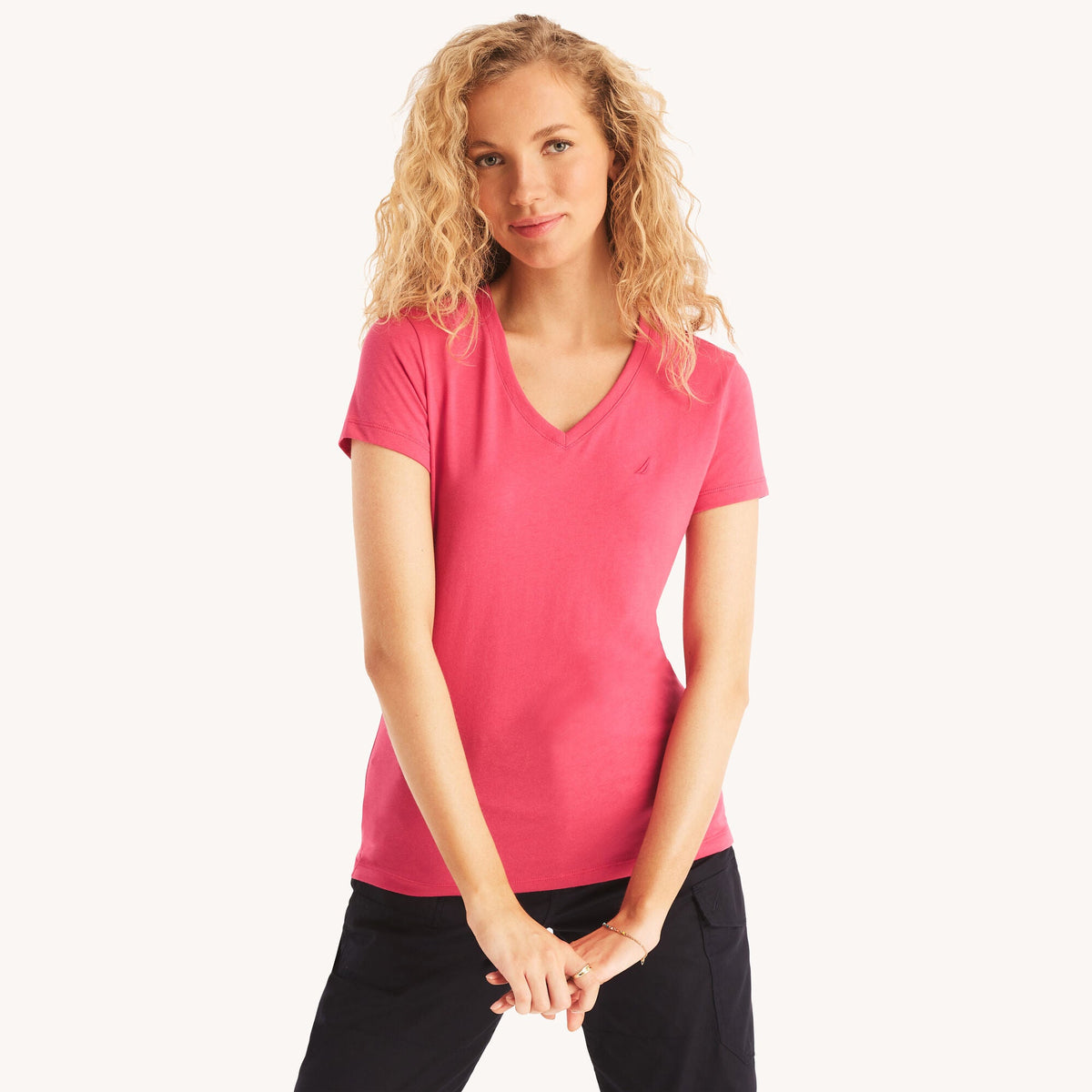 Camiseta con cuello en V