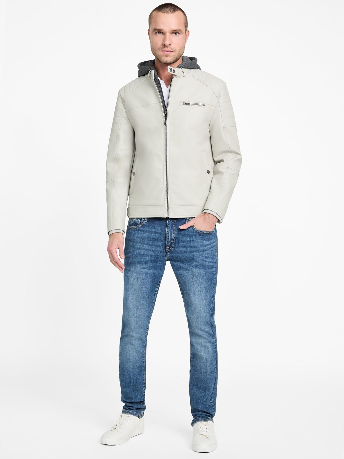 Chaqueta de efecto cuero