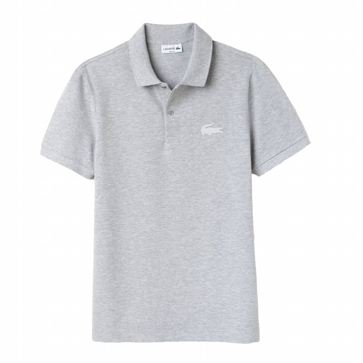 Polo de hombre de corte ajustado color plateado