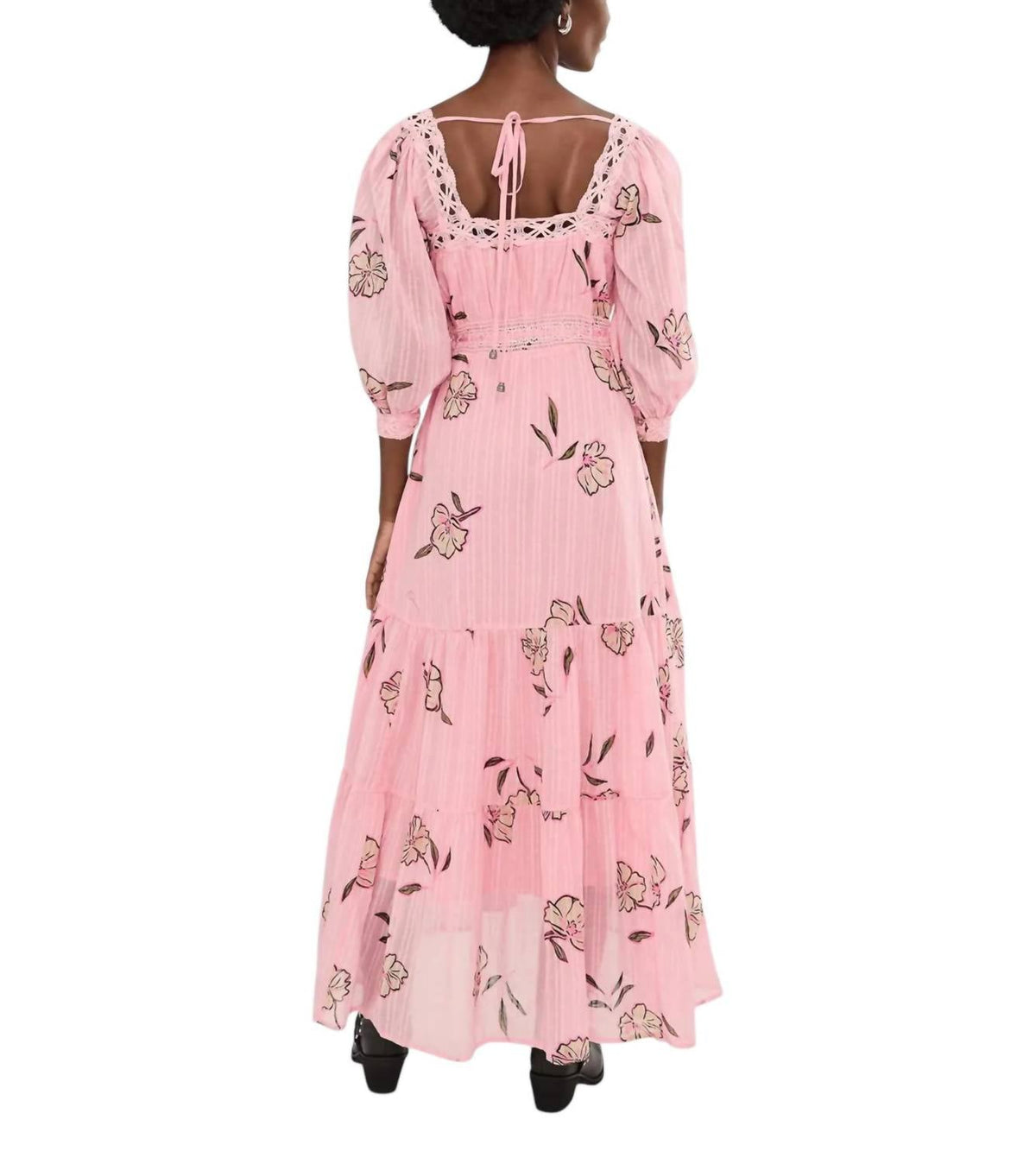 Vestido largo color rosado