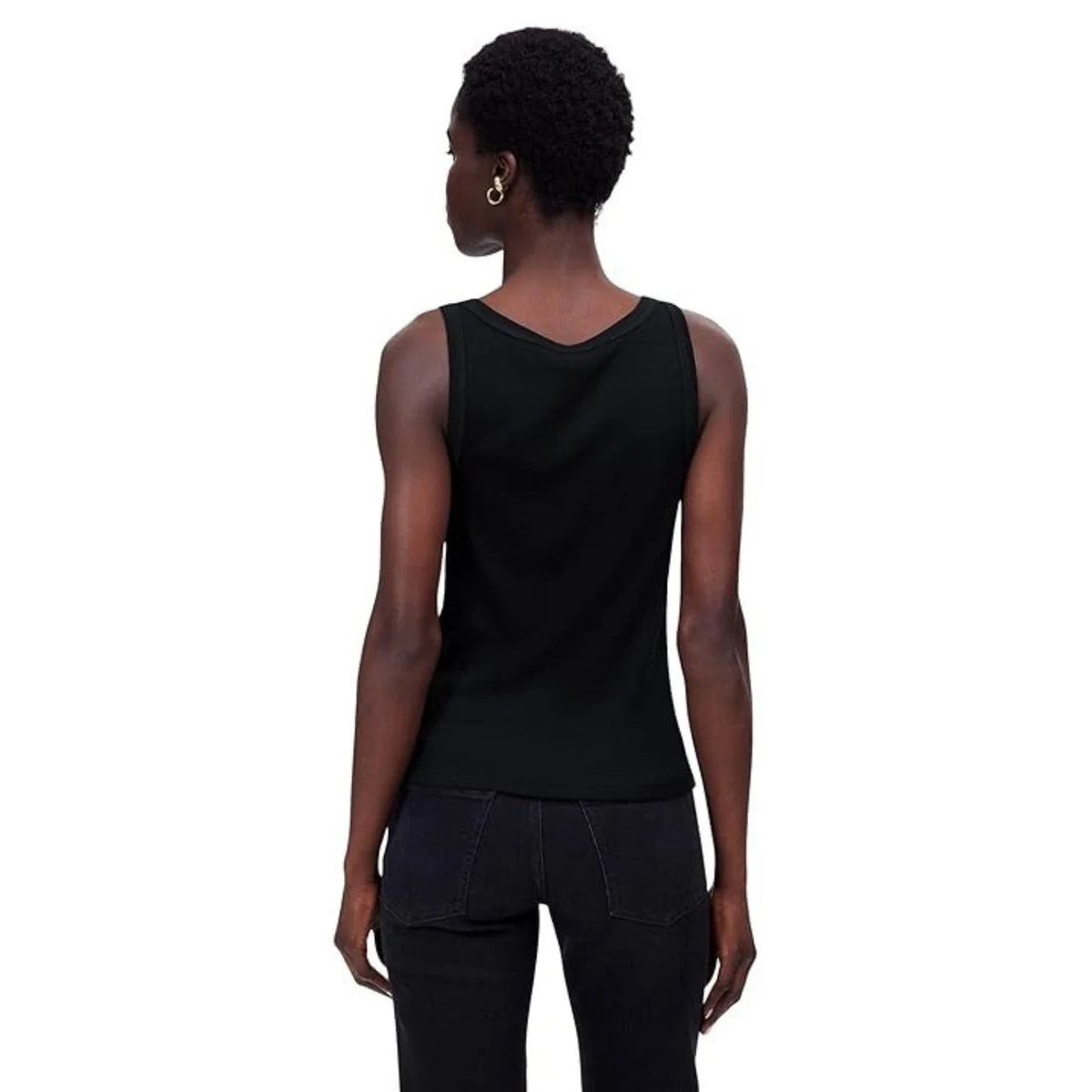 Camiseta sin mangas de mujer color negro