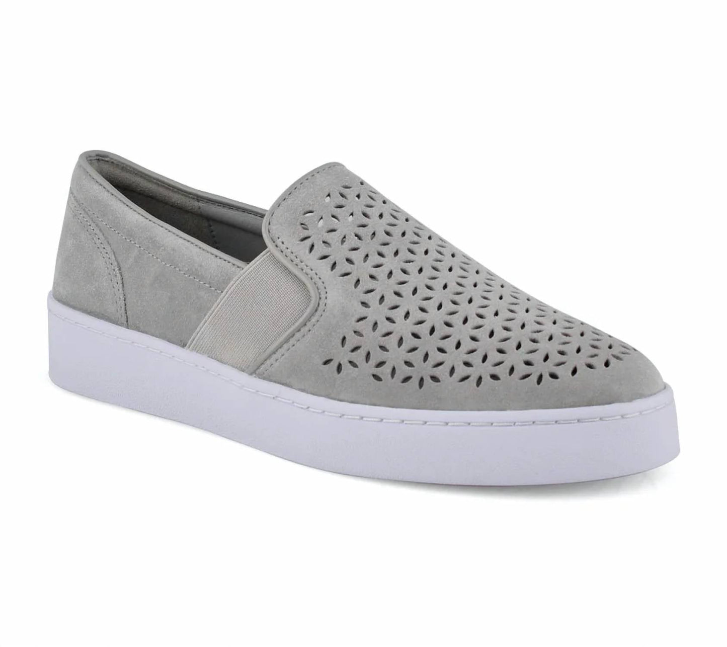 Mocasines de mujer sin cordones color gris claro