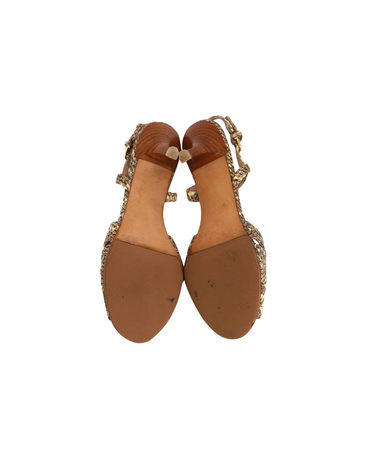 Sandalias de cuero multicolor