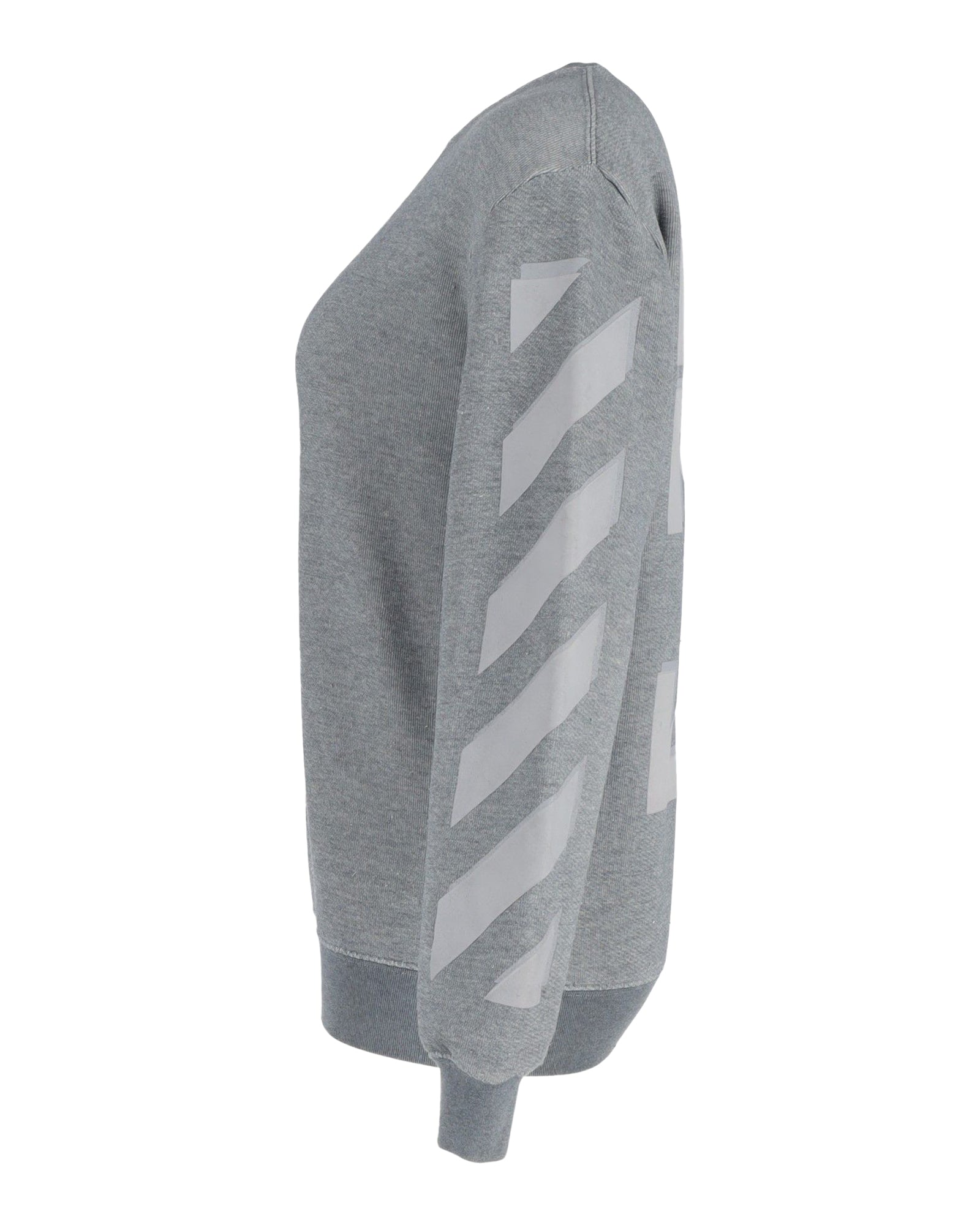 Buzo de algodón con cuello redondo color gris