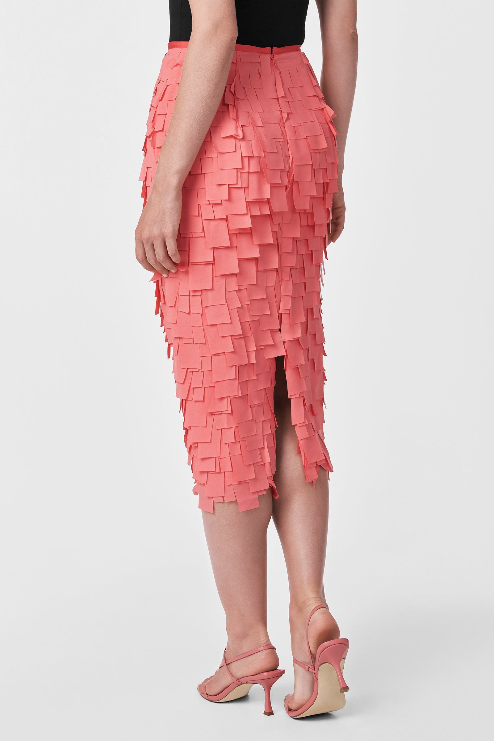 Falda de gasa midi