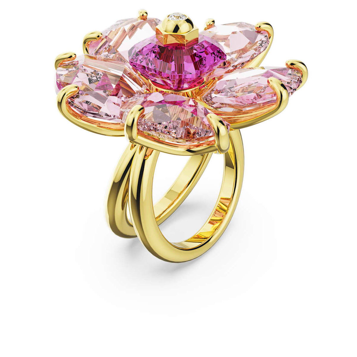 Anillo color rosado y dorado