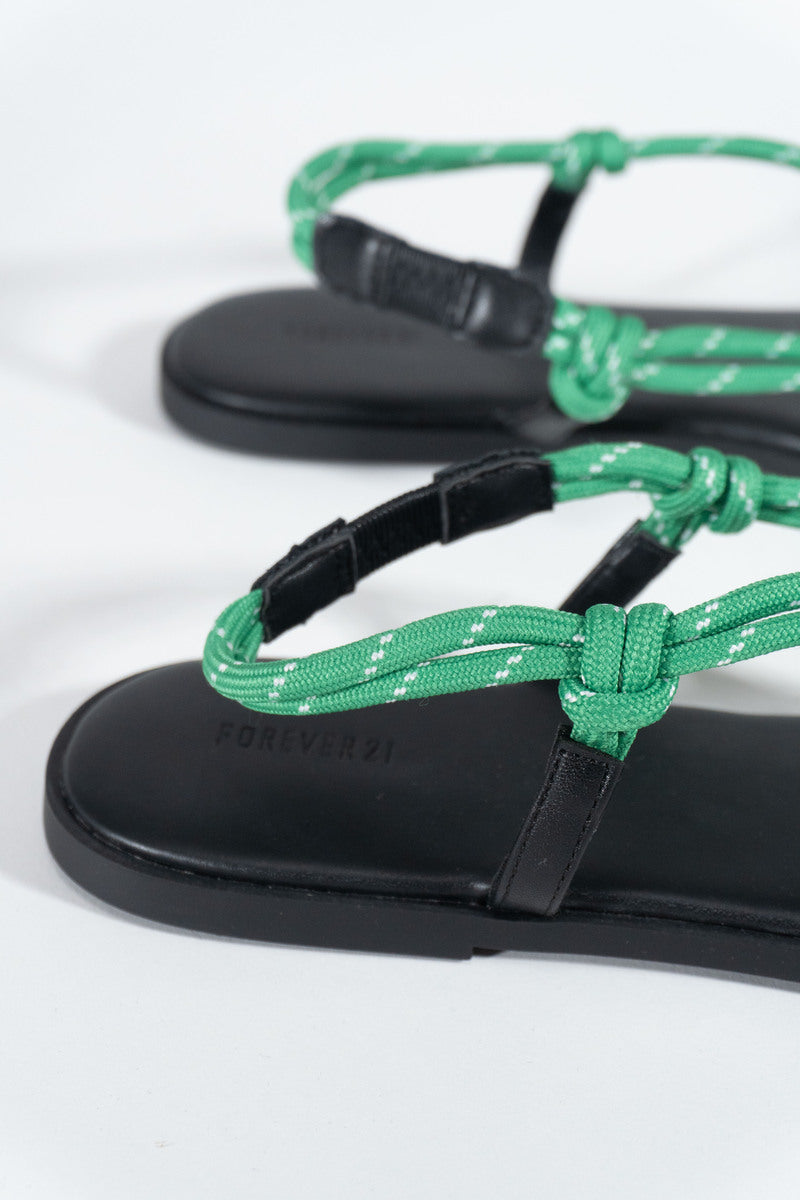 Sandalias de efecto cuero