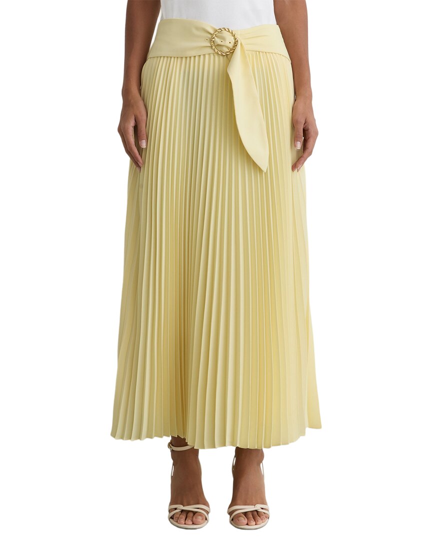 Falda midi con pliegues