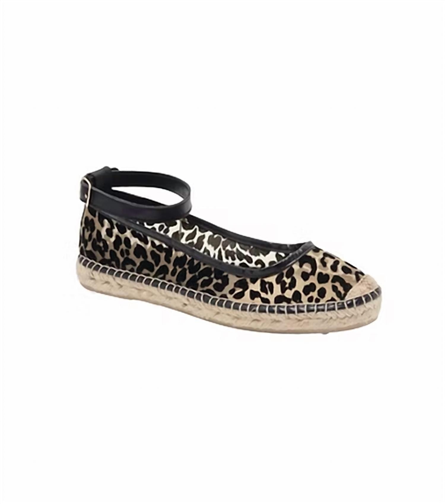 Alpargatas de mujer con estampado animal color negro