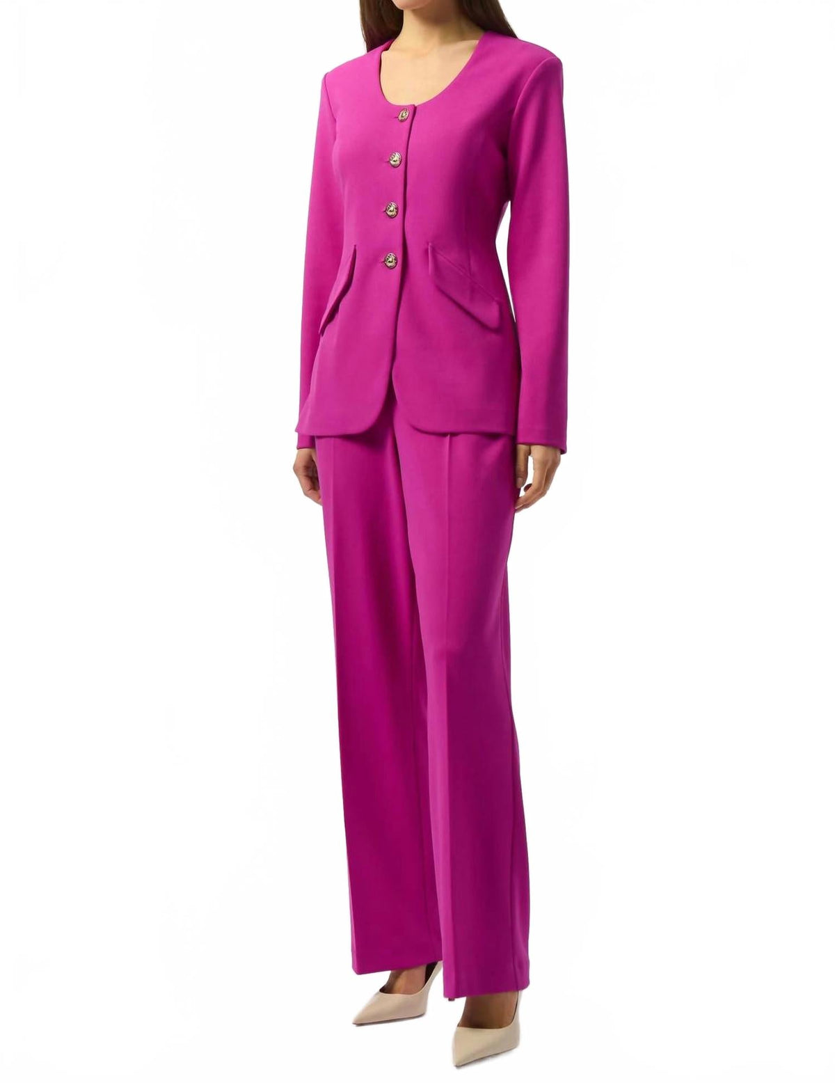 Pantalón de pierna ancha con pliegues