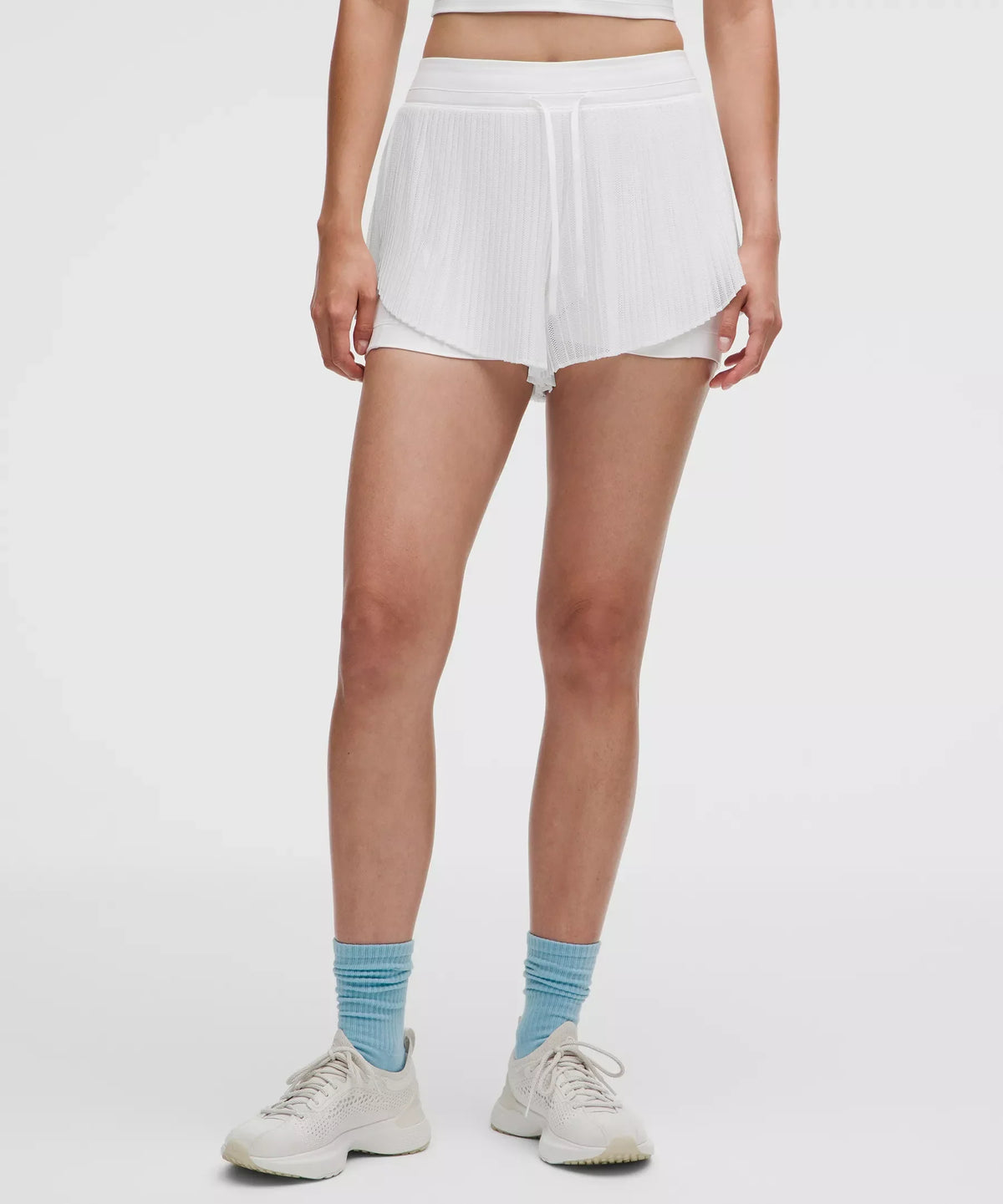 Short de tiro alto con pliegues