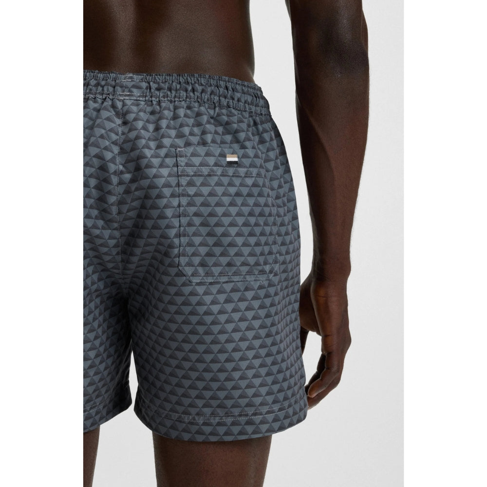 Pantaloneta de baño de hombre color gris