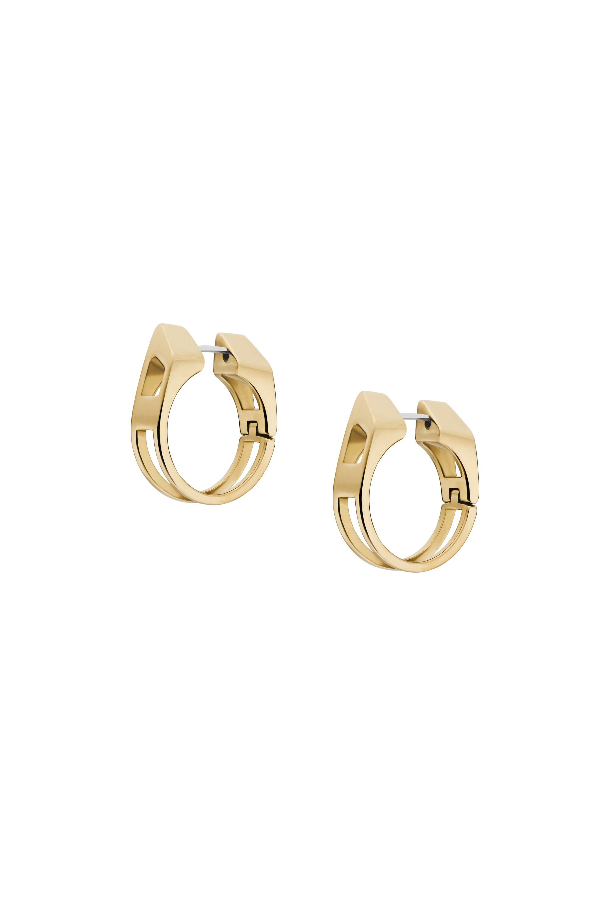 Aretes de acero inoxidable color dorado