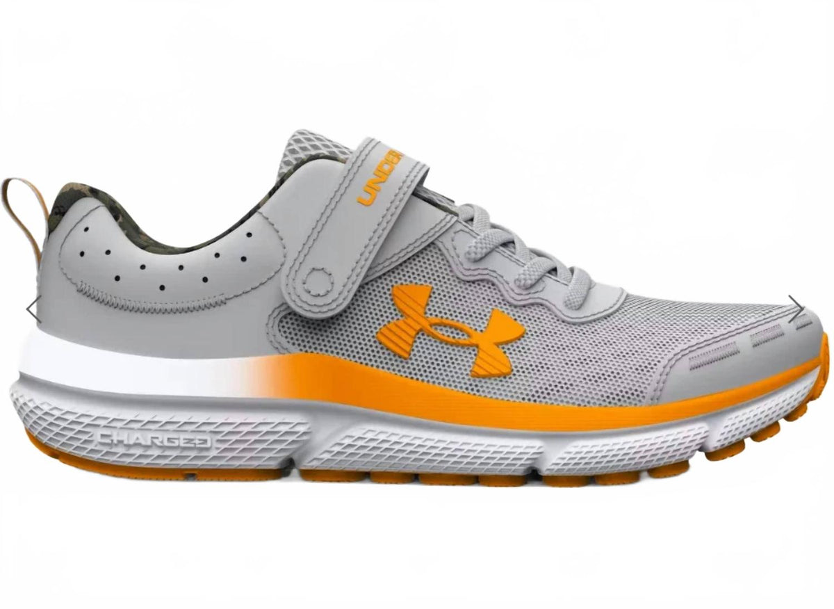 Tenis de hombre color gris y naranja