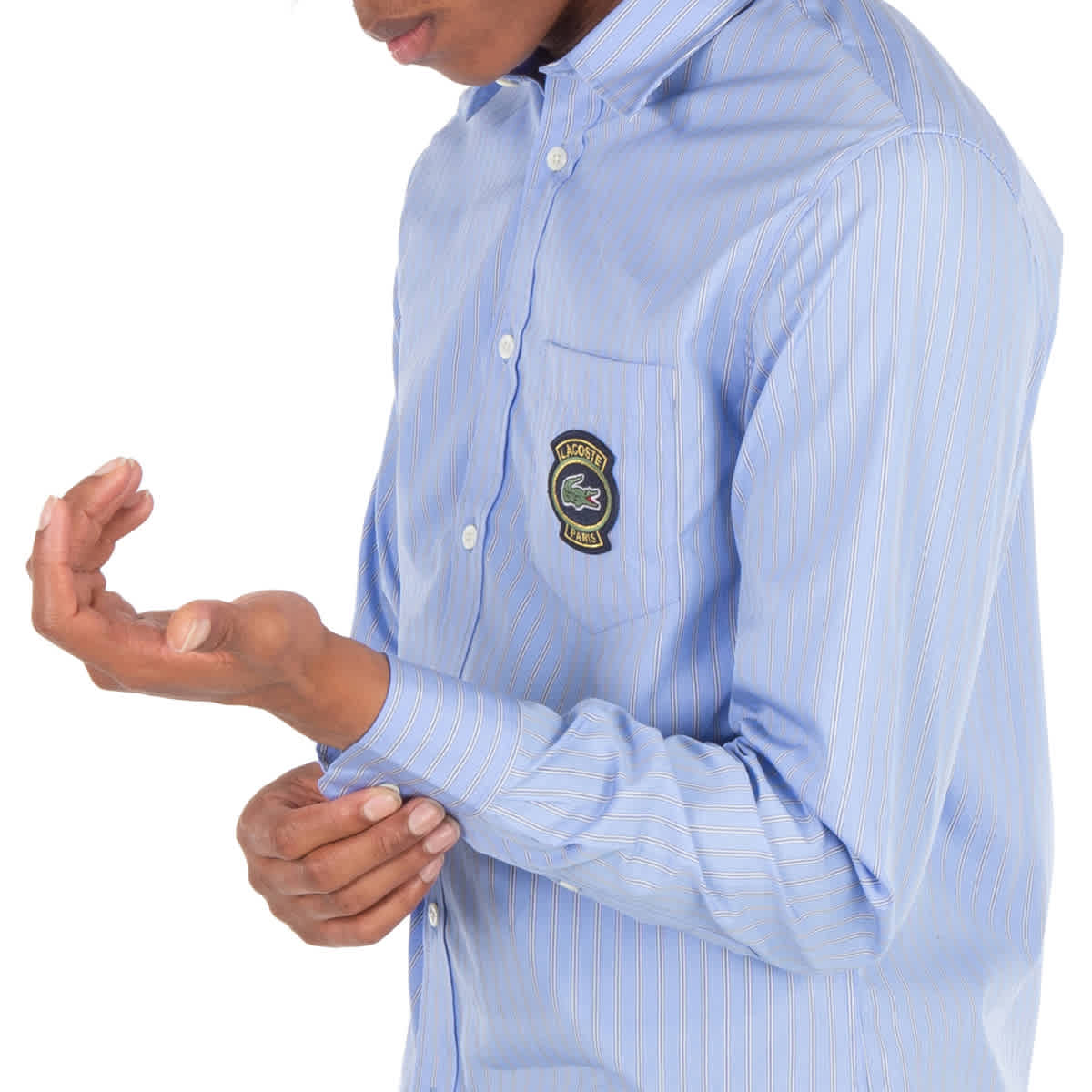 Camisa de algodón de manga larga a rayas