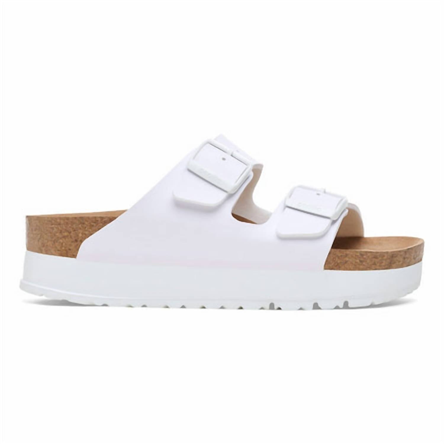 Sandalias de mujer con plataforma color blanco