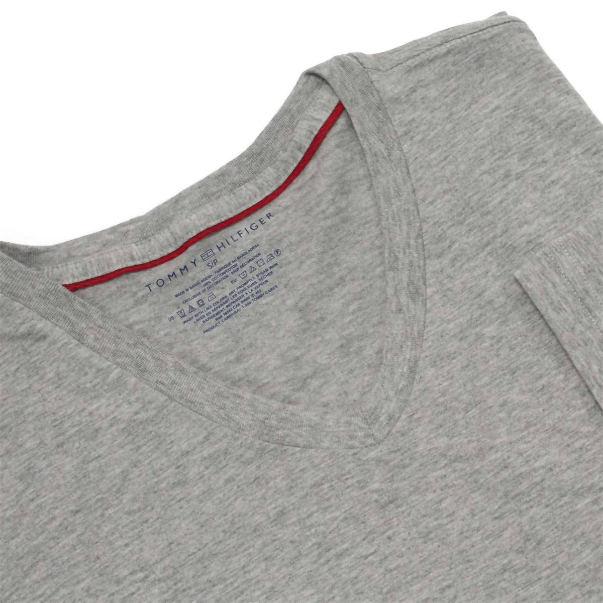 Camiseta de hombre con cuello en V color gris