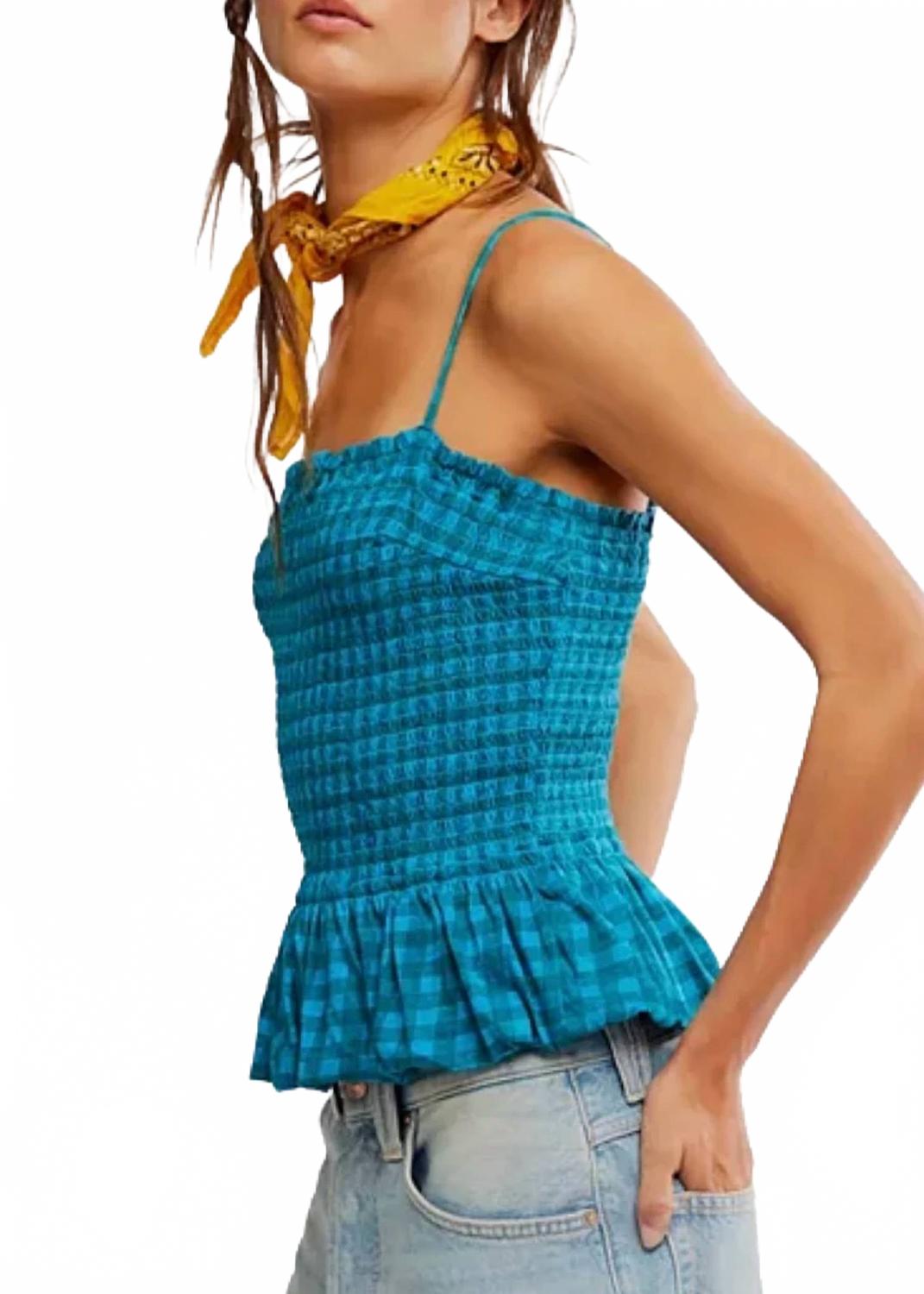Camiseta sin mangas color azul