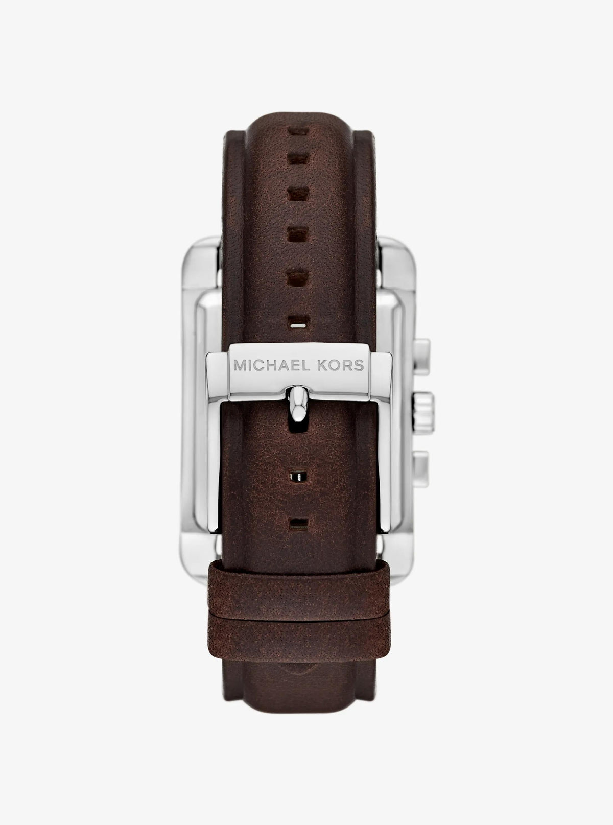 Reloj de cuero color plateado
