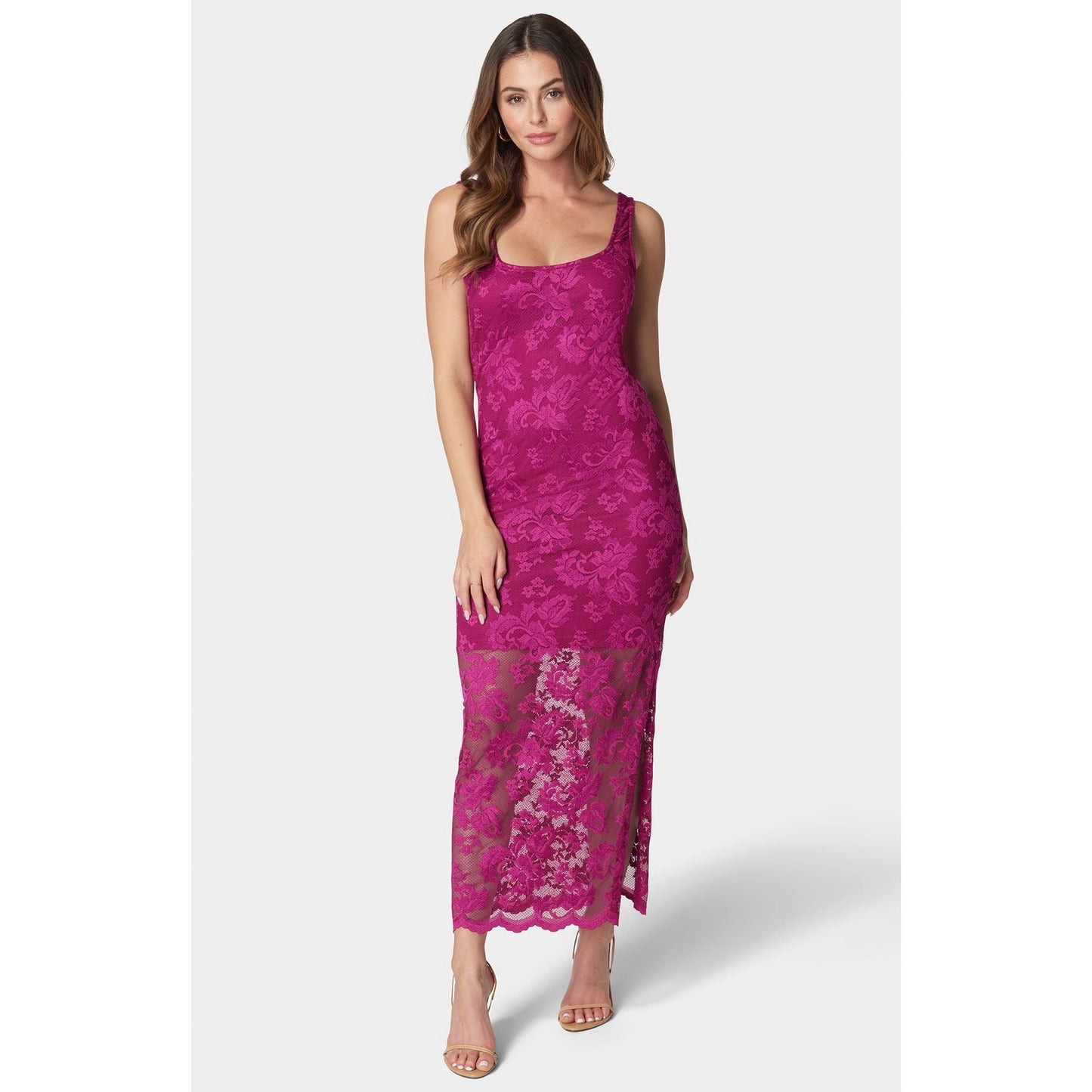 Vestido de mujer con escote cuadrado
