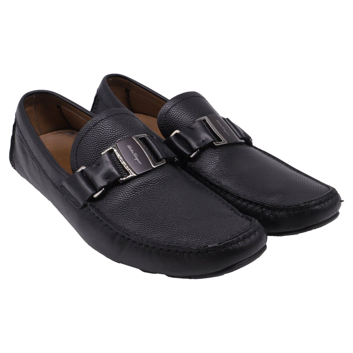 Mocasines de cuero color negro