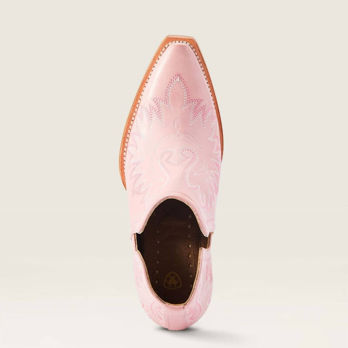 Botines de mujer de cuero color rosado