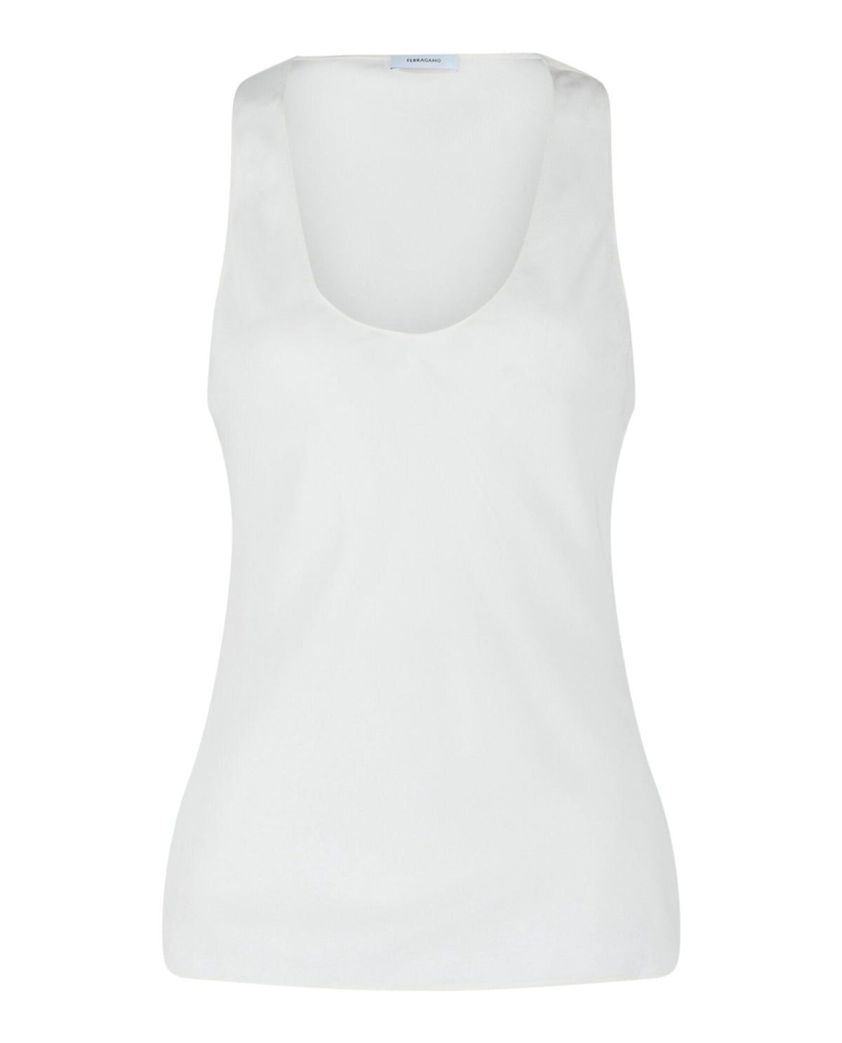 Camiseta sin mangas de seda