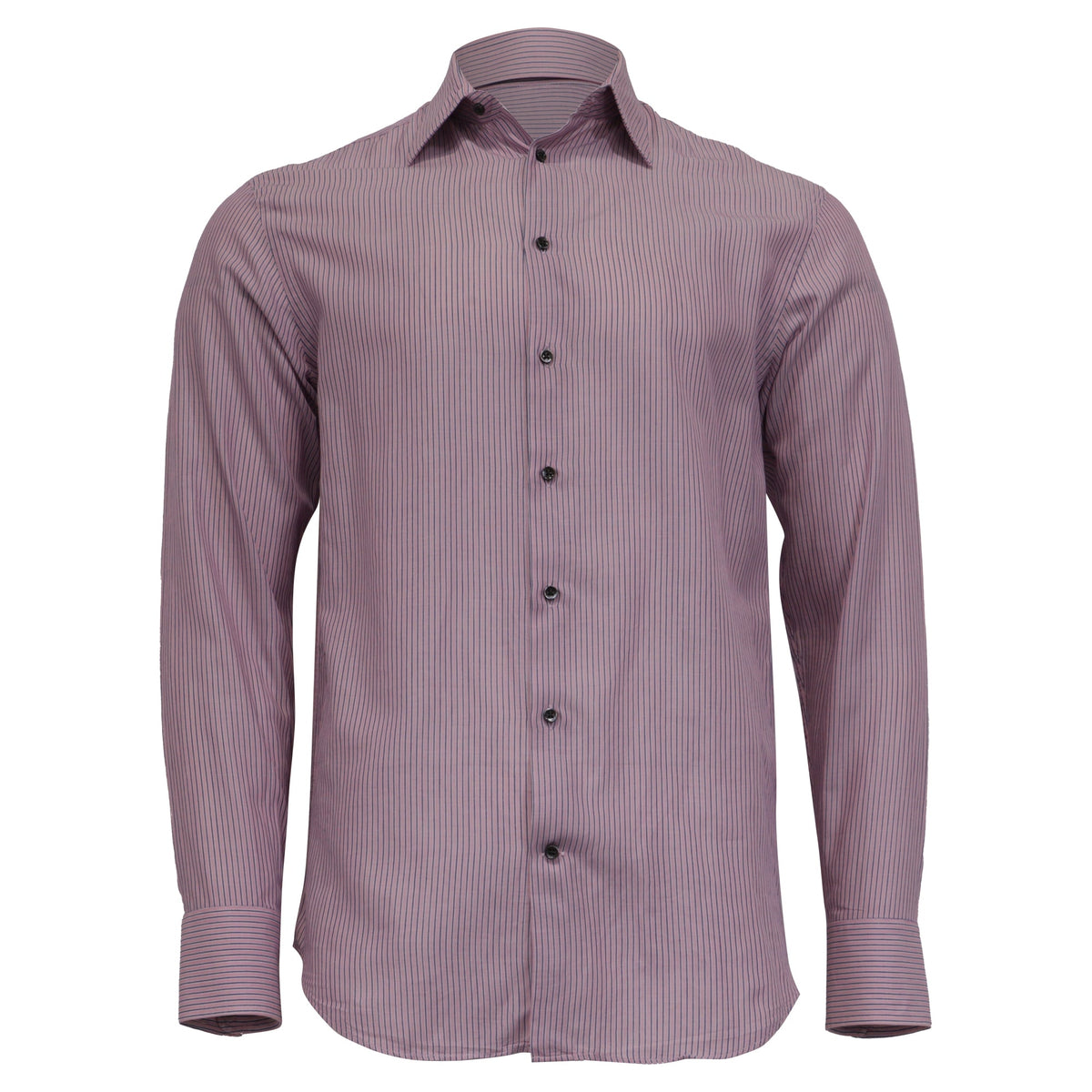 Camisa de algodón a rayas color violeta