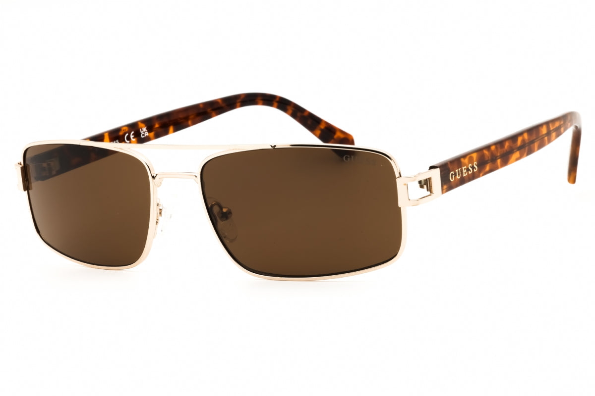 Gafas color café y dorado