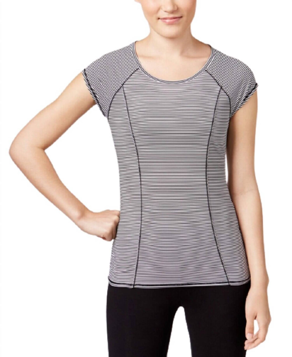 Camiseta a rayas color negro y blanco