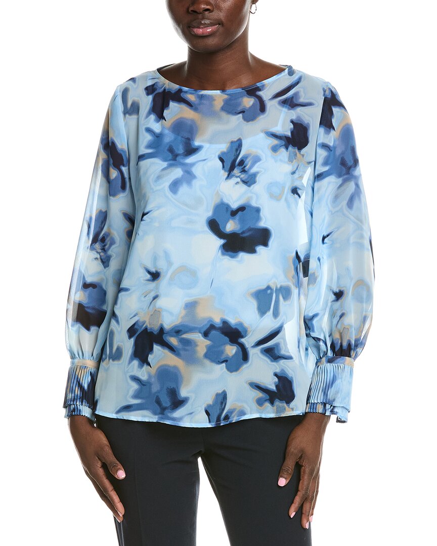 Camisa de gasa con estampado con pliegues