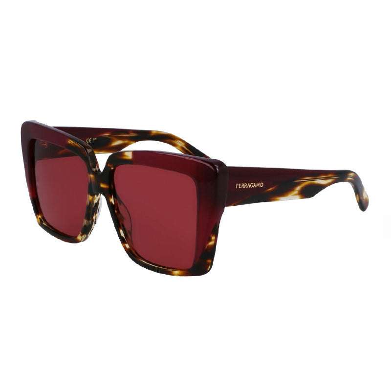 Gafas color café y violeta