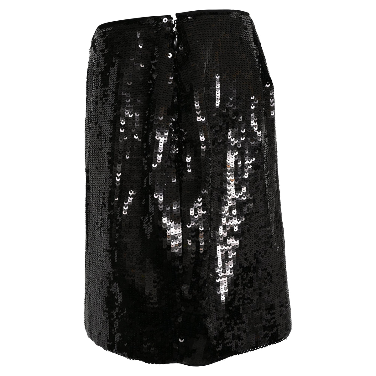 Falda corta con lentejuelas color negro