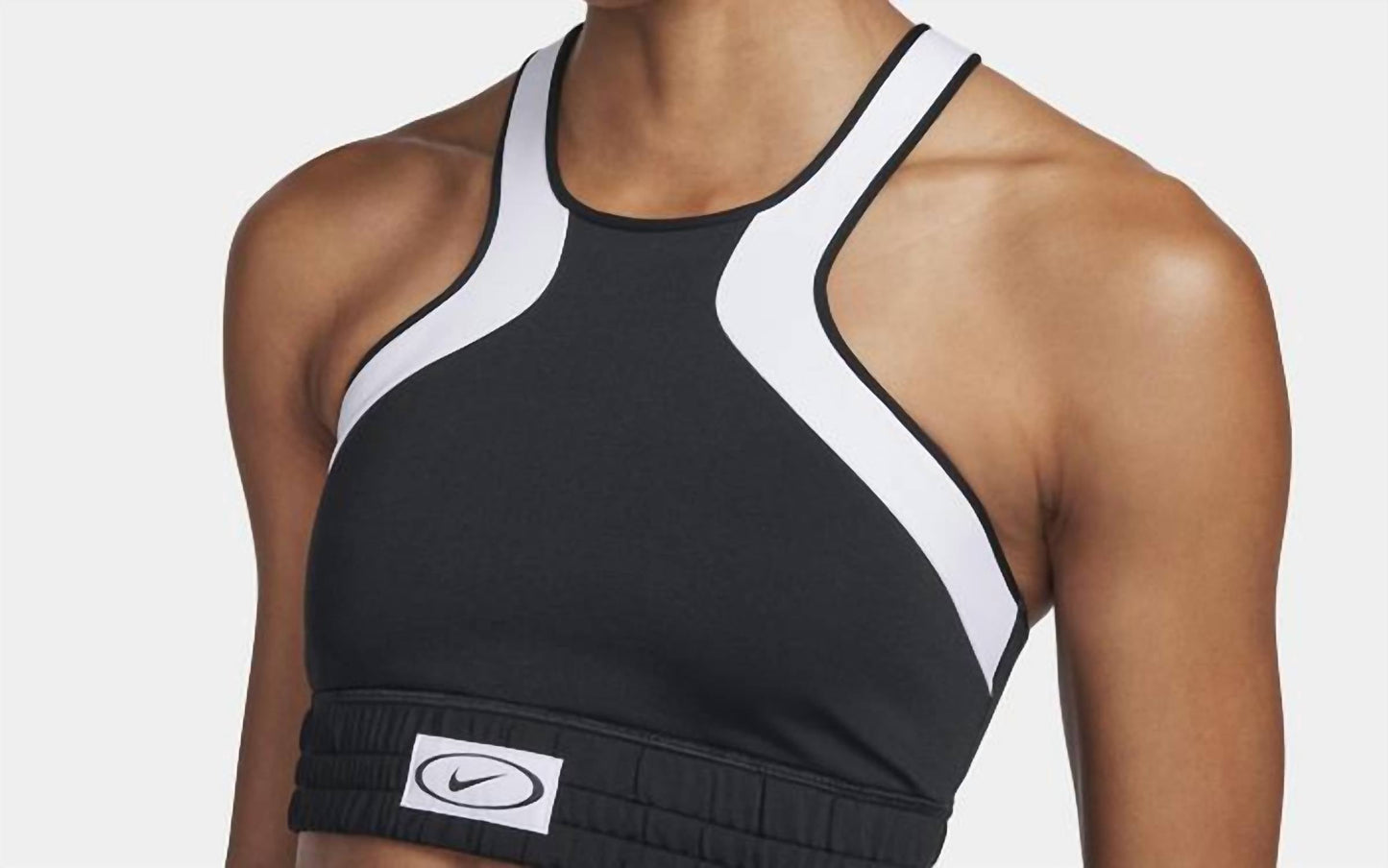 Top deportivo color negro y blanco
