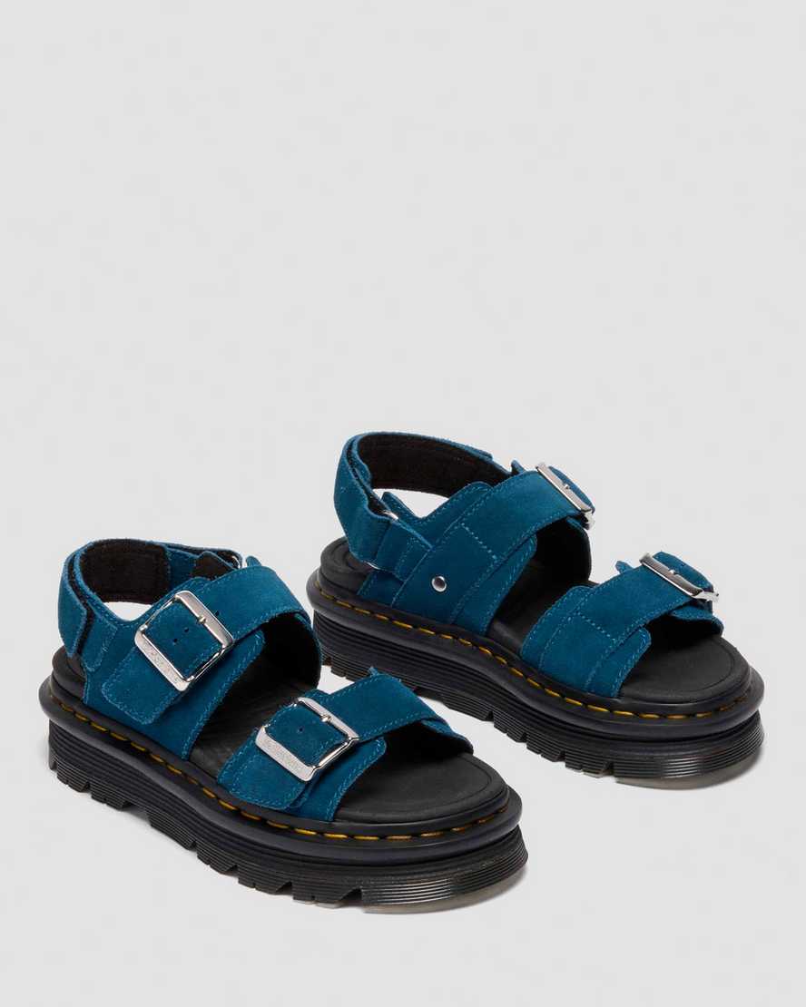 Sandalias de gamuza con plataforma