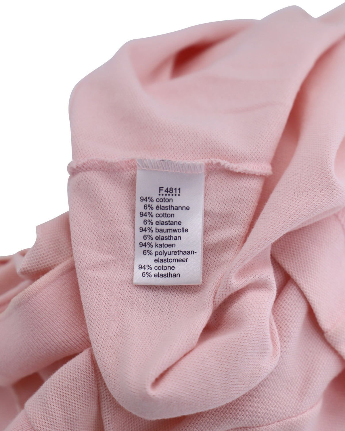Polo de algodón de manga corta color rosado