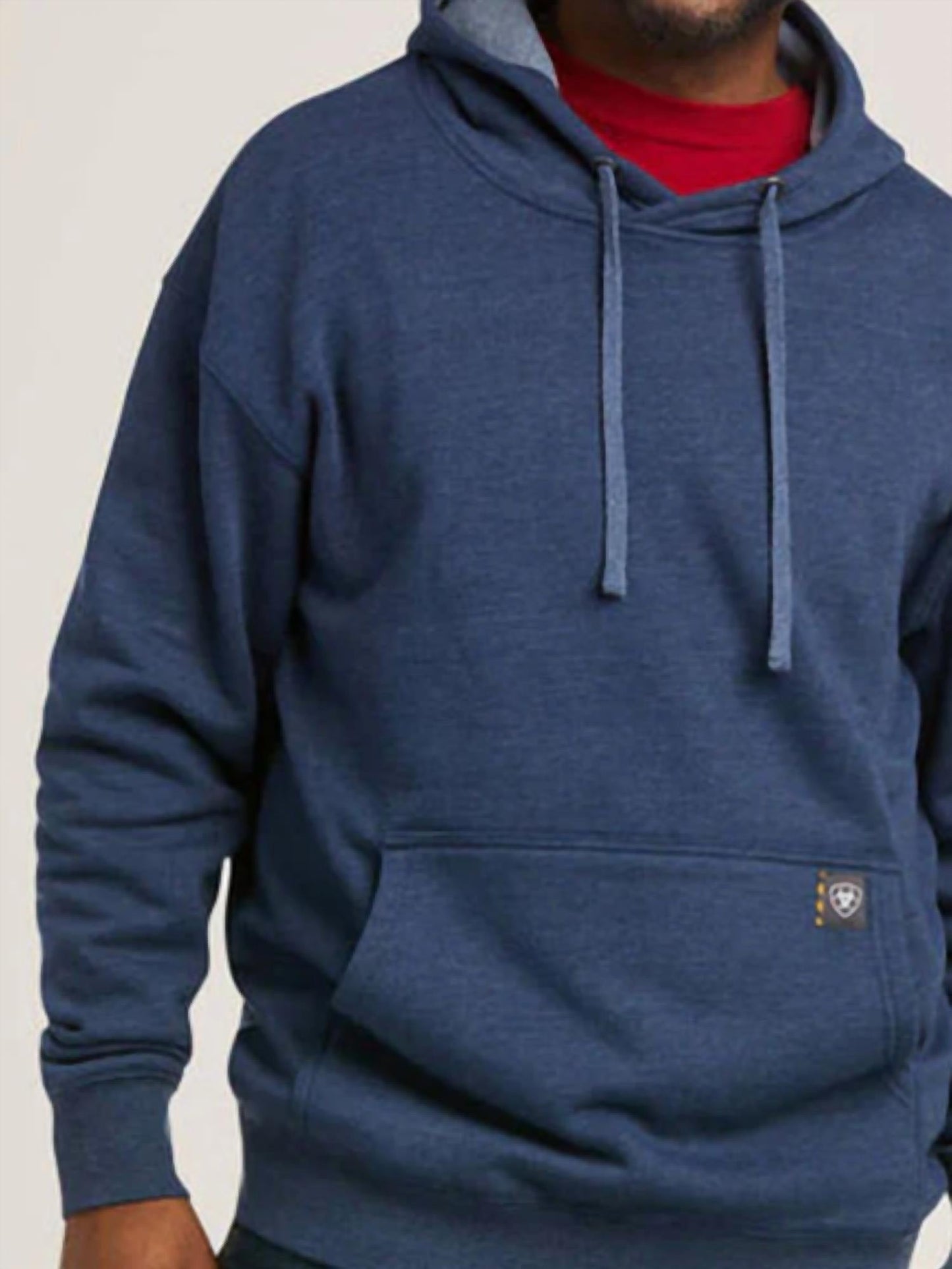 Buzo con capucha de hombre con estampado color azul marino