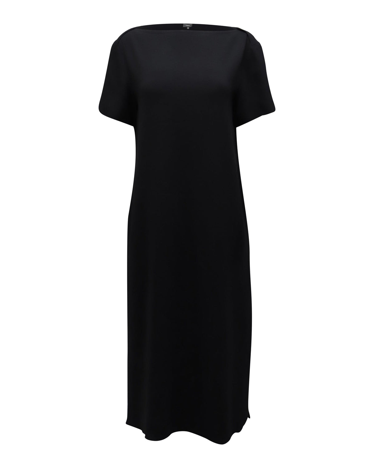 Vestido de acetato midi color negro