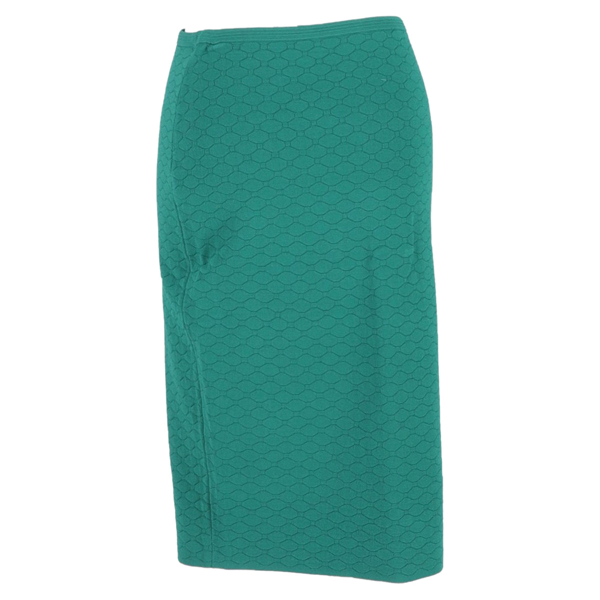 Falda de lana midi color verde