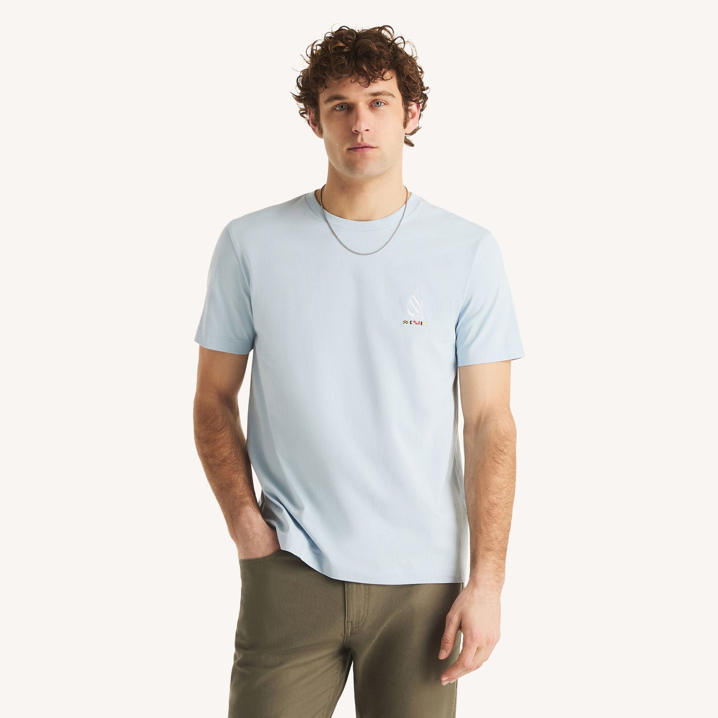Camiseta de hombre con cuello redondo