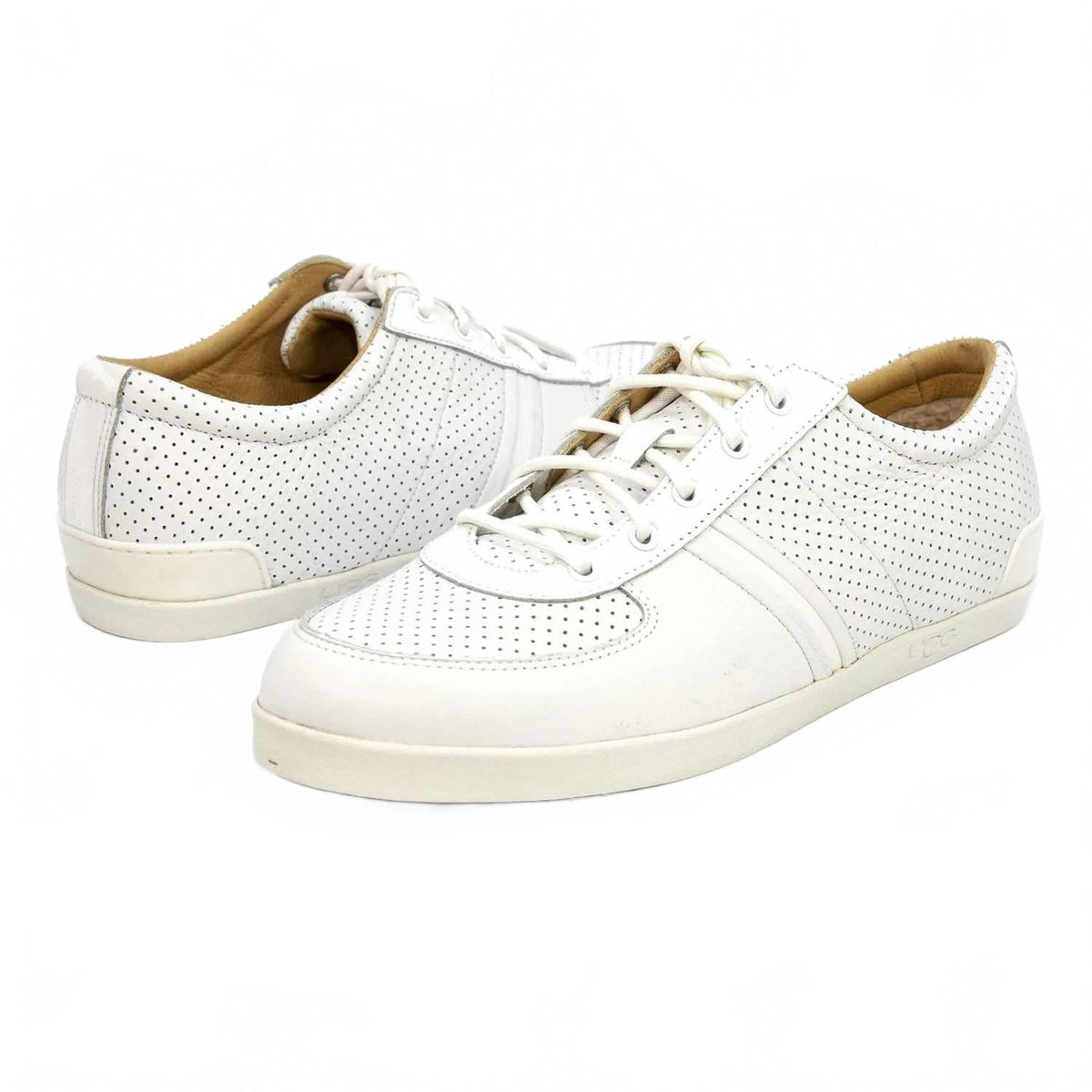 Tenis de hombre de cuero color blanco